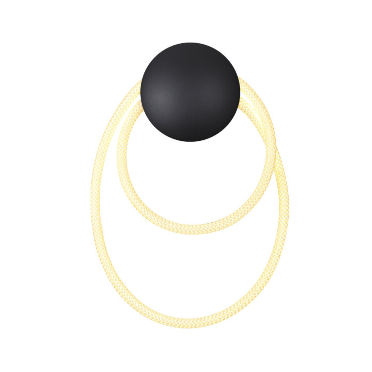 HIGHTECH ODL23 101 черный/металл/канат Настенный светильник Sonex IP20 LED 20W 3000K CORDA 4398/20WL